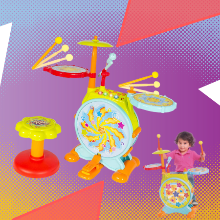 Best Choice Products Kid’s Electronic Toy Drum Set