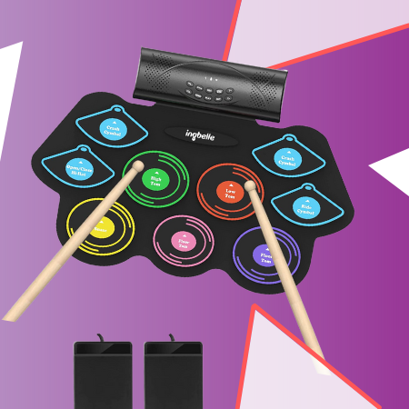 PAXCESS 9-Pad Electric Roll-up Drum Pads